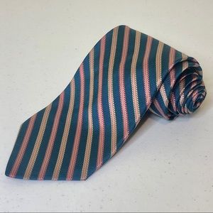 Joseph A Bank Greenish Blue 100% Silk Tie